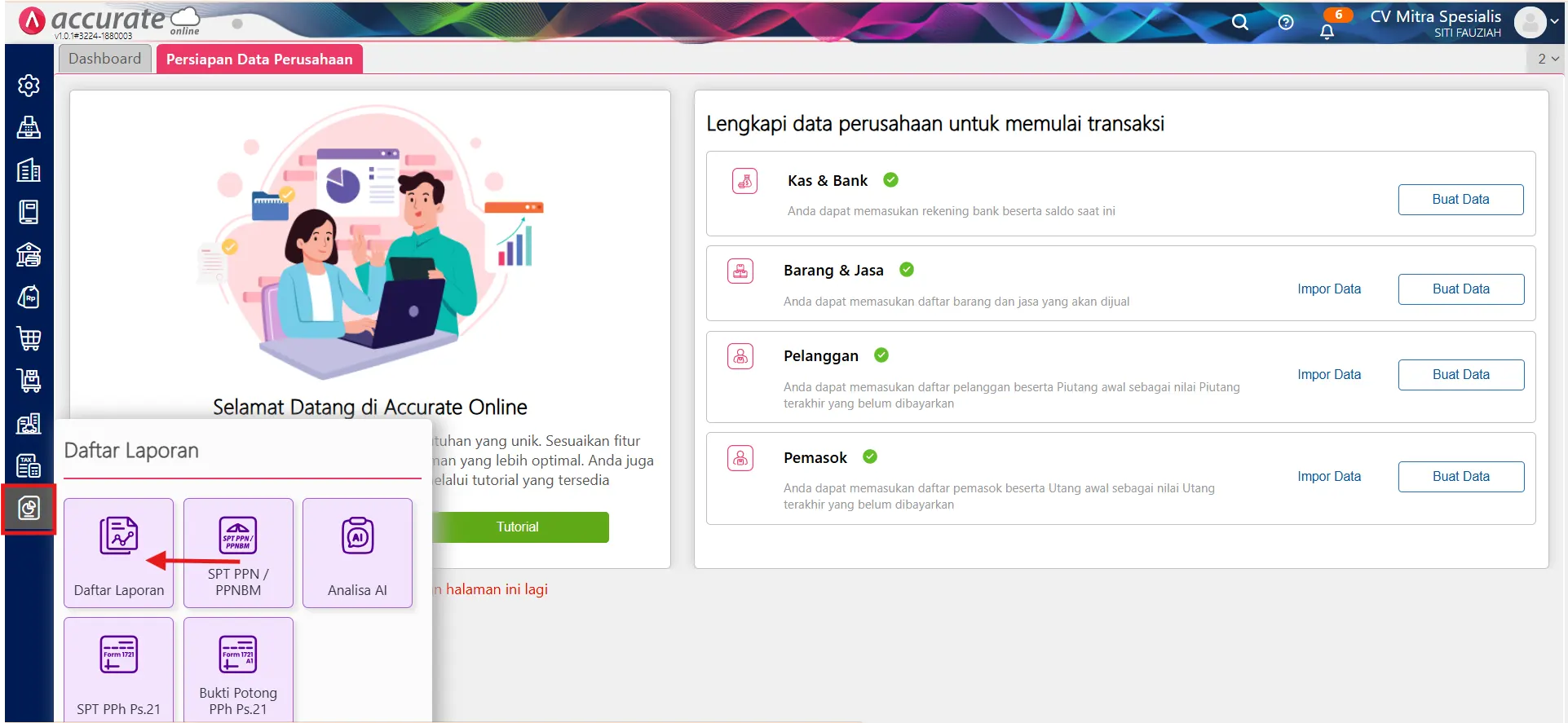 menggunakan fitur kategori keuangan